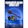 Pusulalı Katlanabilir Kazma Kürek Kamp Seti Kamp Küreği Portatif Çantalı