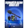 Pusulalı Katlanabilir Kazma Kürek Kamp Seti Kamp Küreği Portatif Çantalı