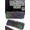 Q Klavye RGB Işıklı Klavye Ve Mouse Seti Kablolu Mouse Hediyeliş
