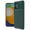 Realme 12 Lite Kılıf Auto Focus Karbon Kapak - Koyu Yeşil