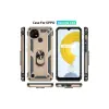 Realme C21 Kılıf Sofya Yüzüklü  Kapak - Gold