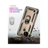 Realme C21 Kılıf Sofya Yüzüklü  Kapak - Gold