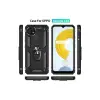 Realme C21 Kılıf Sofya Yüzüklü  Kapak - Siyah