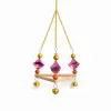 Renkli Boncuklu Ve Üçgen Zilli Papağan Salıncağı 15-24 cm