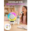Renkli Işıklı Astronot Mini Bluetooth Speaker ve Karaoke Mikrofon