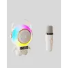 Renkli Işıklı Astronot Mini Bluetooth Speaker ve Karaoke Mikrofon