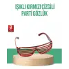 Renkli Işıklı Gözlük Eğlenceli Gece Aksesuarı