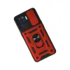 Reno 5 Lite Kılıf Pars Lens Yüzüklü  - Kırmızı