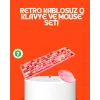 Retro Tarz Bluetooth 5.1 Klavye – Win/OSX/Android/iOS Uyumlu