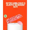 Retro Tarz Bluetooth 5.1 Klavye – Win/OSX/Android/iOS Uyumlu