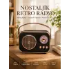 Retro Tarz Kablosuz Radyo – Bluetooth, USB ve TF Kart Girişli