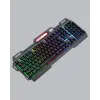 RGB Aydınlatmalı Klavye Mouse Seti – USB Bağlantılı Türkçe Q Ayarlanabilir DPI Ergonomik Yapı
