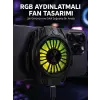 RGB Fan Aydınlatmalı Sessiz Çalışan Telefon Soğutucu