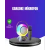 RGB Işıklı Astronot Bluetooth Hoparlör Karaoke Mikrofonlu