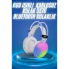 RGB Işıklı Yüksek Ses Kaliteli Kablosuz Kulak Üstü Bluetooth Kulaklık