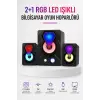 RGB LED Aydınlatmalı Bilgisayar Oyun Hoparlör Sistemi