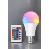 RGB Led Lamba Led Işık Ampul Renk Değiştirebilen 100 Watt