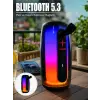 RGB LED Taşınabilir Bluetooth Speaker Güçlü Bas Ses Type-C Şarj Girişli