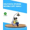 Romantik Çift Temalı Dekoratif Masa Lambası Yumuşak LED Işık
