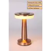 Rose Gold Dokunmatik Şarjlı Masa Lambası Dim Edilebilir Dekoratif Kablosuz Abajur