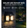 Rustik Ampul İkili Solar Duvar Aplik Güneş Enerjili Hareket Sensörlü