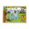 S01002909 WOODEN PUZZLE VEHICLES ANMALS 5 PCS 2 AST