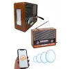 Saatli Fenerli Bluetooth Nostaljik Radyo AUX SD USB Girişli Bluetooth Hoparlör
