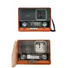 Saatli Fenerli Bluetooth Nostaljik Radyo AUX SD USB Girişli Bluetooth Hoparlör