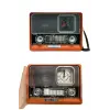 Saatli Fenerli Bluetooth Nostaljik Radyo AUX SD USB Girişli Bluetooth Hoparlör