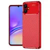 Samsung Galaxy A06 Kılıf Auto Focus Karbon Kapak - Kırmızı