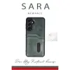 Samsung Galaxy A06 Kılıf Sara Kartvizitli Deri Kılıf - Taba