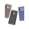 Samsung Galaxy A21 Kılıf Auto Focus Karbon Kapak - Kahverengi
