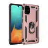 Samsung Galaxy A71 Kılıf Sofya Yüzüklü Silikon Kapak - Rose