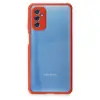 Samsung Galaxy M52 5g Kılıf Miami Şeffaf Silikon - Kırmızı
