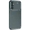 Samsung Galaxy S24 Fe Kılıf Auto Focus Karbon Kapak - Koyu Yeşil