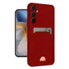 Samsung Galaxy S24 Fe Kılıf Kelvin Kartvizitli Silikon - Kırmızı
