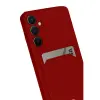 Samsung Galaxy S24 Fe Kılıf Kelvin Kartvizitli Silikon - Kırmızı
