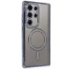 Samsung Galaxy S24 Ultra Kılıf Joke Simli Magneticsafe Kılıf - Mavi