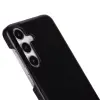 Samsung Galaxy S25 Plus Uyumlu, Hakiki Deri, El Yapımı Arka Kapak, Kömür Siyah