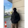 Samuray Ninja Çift Kapşonlu ZIP Fermuarlı Kanguru Çepli Tam Fermuarlı Hoodie Swetshirt - Siyah