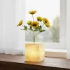 Sarı Saksılı LED Yapay Çiçek