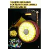 Şarjlı 10 Metre Ledli Şarj Göstergeli 8 Işık Modlu Hareketli Ve Flaşör Modlu Kamp Lambası Led Işık