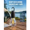 Şarjlı Aydınlatma Ampul Tasarımlı Ambians Işık Askılı Kamp Lambası
