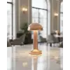 Şarjlı LED Masa Lambası 3 Kademe Dokunmatik Bronz Modern Tasarım