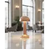 Şarjlı LED Masa Lambası 3 Kademe Dokunmatik Bronz Modern Tasarım