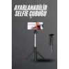 Selfie Çubuğu Tripod Bluetooth Kumandalı Selfie Çubuğu Telefon Tutucu