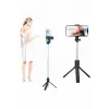 Selfie Çubuğu Tripod Bluetooth Kumandalı Selfie Çubuğu Telefon Tutucu