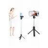 Selfie Çubuğu Tripod Bluetooth Kumandalı Selfie Çubuğu Telefon Tutucu