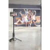 Selfie Çubuğu Tripod Kumandalı Telefon Tutucu Siyah