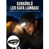 Sensörlü Kamp Lambası Ayarlanabilir Kafa Lambası Kafa Bantlı Yeni Nesil